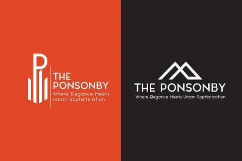 Real easte logo design isolated on transparent background Illustrazione stock