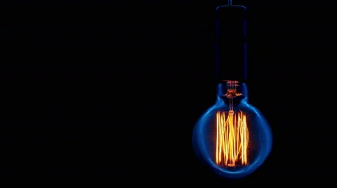 Real Edison light bulb flickering. Stock Footage 61401144