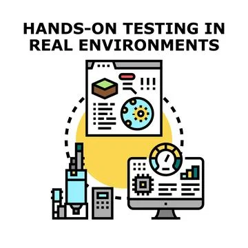 Real environment concept testing and development process Stockillustratie