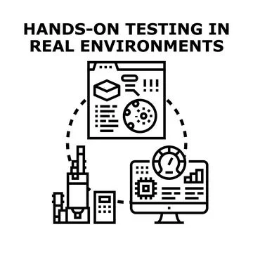 Real environment concept testing and development process 스톡 일러스트