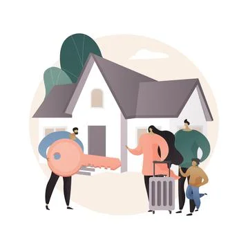 Real estate abstract concept vector illustration. Ilustración de archivo