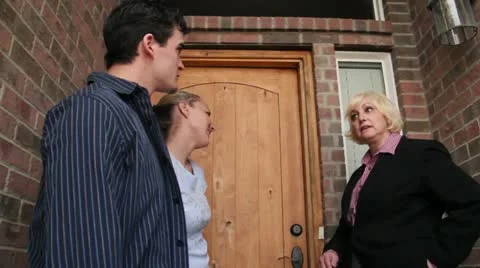 Real estate agent making phone call buying new house.mp4 Stock Footage