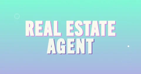 Real Estate Agent. Retro Text Animation. Stock Footage 138204562