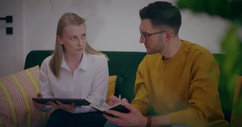 Real Estate Agent Talking with Client At Home Stock Footage 236512523