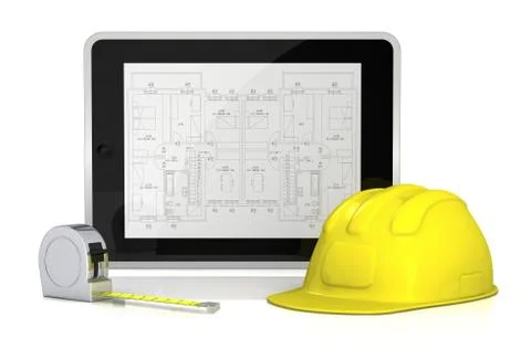 Real estate and computer 스톡 일러스트
