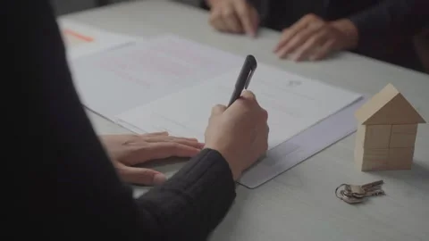 Real estate broker agent. Stock Footage 261019182