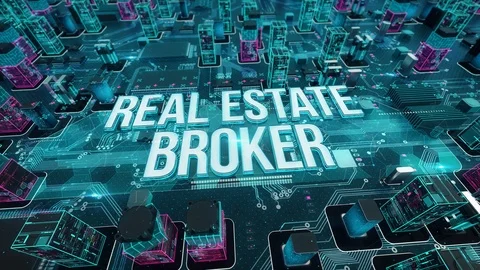 Real estate broker with digital technology concept Stock Footage
