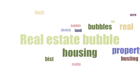 Real Estate Bubble Word Cloud Animated On White Background Stock Footage 103557842