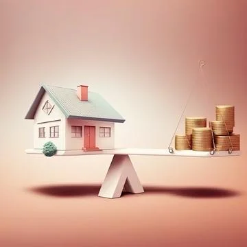 Real estate business mortgage and financial loan concept. Home Stock Illustration