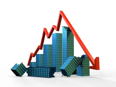 Real Estate Collaps Stock Illustration