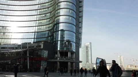 The real estate complex with Unicredit skyscraper. Stock Footage 105062796