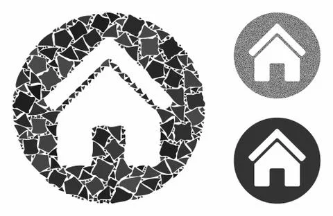 Real estate Composition Icon of Bumpy Elements Stock Illustration