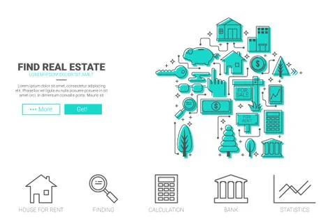 Real Estate Concept Stock Illustration