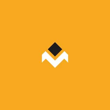 Real estate, construction, constructor logo Template. Initial M Illustrazione stock