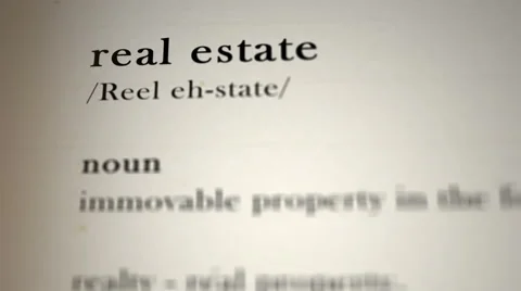 Real Estate Definition Vídeos de archivo 55662546