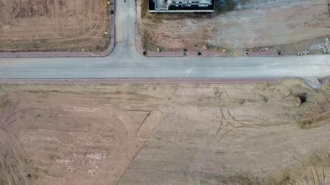 Real Estate Developers Use Drones to Survey Residential Streets for Growth Stock Footage 302152956