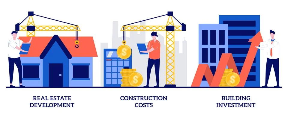 Real estate development, construction costs, building investment concept wi.. Stock Illustration