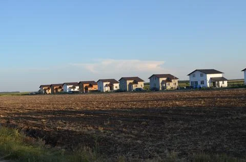 Real estate development on a country field Stock Photos
