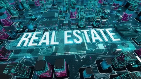 Real Estate with digital technology concept Video stock 103630516