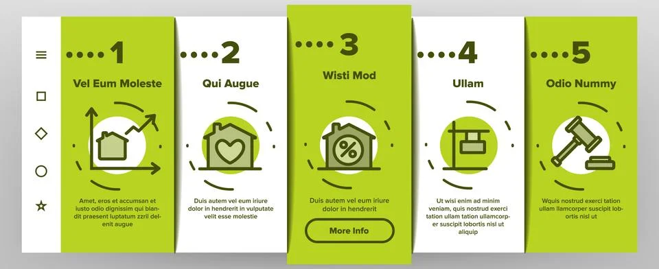 Real Estate Elements Vector Onboarding イラスト素材