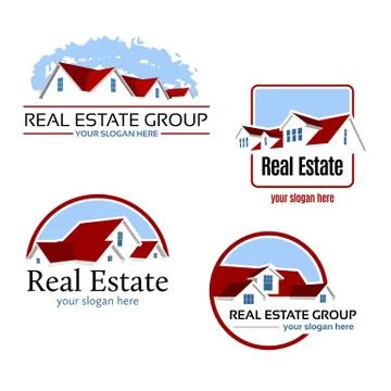 Real Estate Emblems Stock Illustration