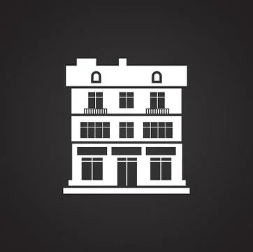Real estate icon on background for graphic and web design. Simple illustration Stock Illustration