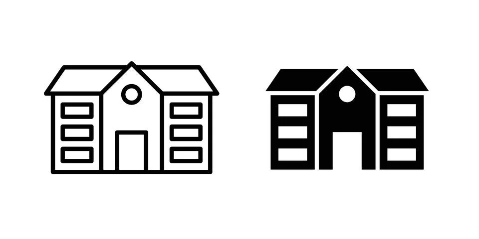 Real estate icon for design projects and web UI Stock Illustration