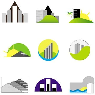 Real Estate icon elements collection vector design Stock Illustration