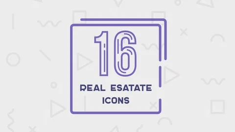 Real Estate Icons Stock After Effects