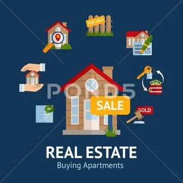 Real Estate Illustration Stock Illustration