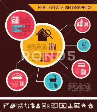 Real Estate Infographics. Stock Illustration