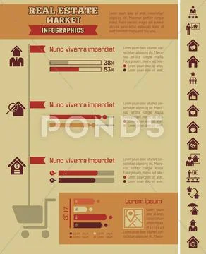 Real Estate Infographics. Stock Illustration
