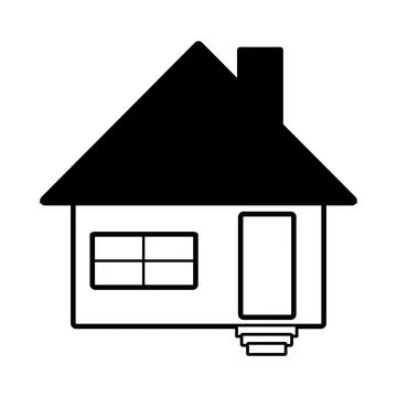 Real Estate Linear vector illustration. House Outline Icon. Home concept. Stock Illustration