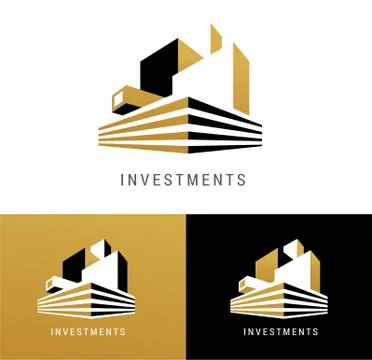 Real estate logo, building development, icon and element Ilustración de archivo