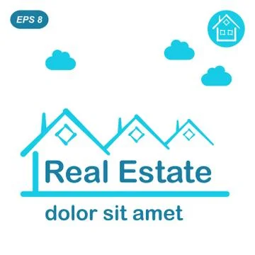 Real estate logo conception Ilustración de archivo