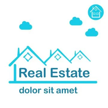 Real estate logo conception Ilustración de archivo