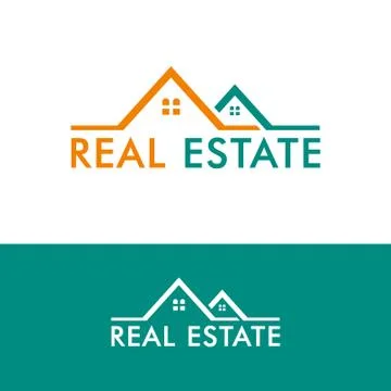 Real Estate Logo Design. Creative abstract real estate icon logo	 Stock Illustration