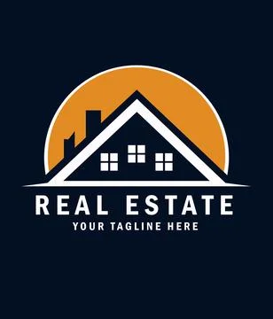 Real estate logo design Stock Illustration