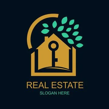 Real Estate Logo Design Vector 6 Ilustração Stock