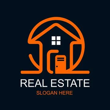Real Estate Logo Design Vector 5 Ilustração Stock