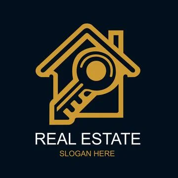 Real Estate Logo Design Vector 14 Ilustração Stock