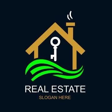Real Estate Logo Design Vector 9 Ilustração Stock