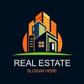 Real Estate Logo Design Vector 23 Ilustração Stock