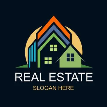 Real Estate Logo Design Vector 24 Ilustração Stock