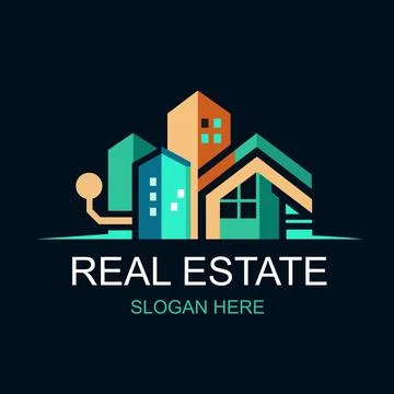 Real Estate Logo Design Vector 28 Ilustração Stock
