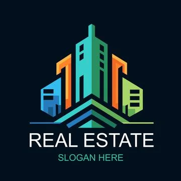 Real Estate Logo Design Vector 34 Ilustração Stock