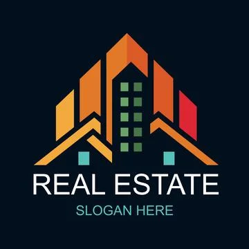 Real Estate Logo Design Vector 33 Ilustração Stock