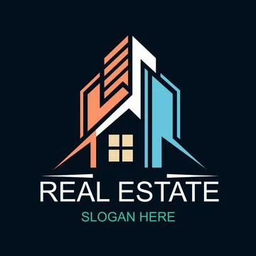 Real Estate Logo Design Vector 40 Ilustração Stock