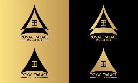 Real estate logo set bundle pack design modern iconic symbol Stock Illustration