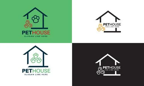 Real estate logo set bundle pack design modern iconic symbol Stock Illustration